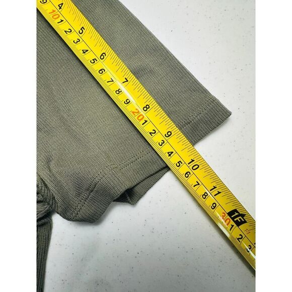 NWT Marine Layer Olive Lexi Rib Twist Front Tee Stretch Crewneck Top Women’s XL - Picture 14 of 14
